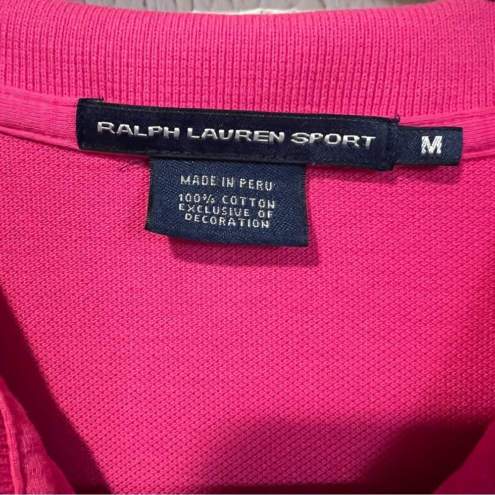 Polo Ralph Lauren Sport Fuchsia Polo Pique cotton Dress size medium - Picture 7 of 9